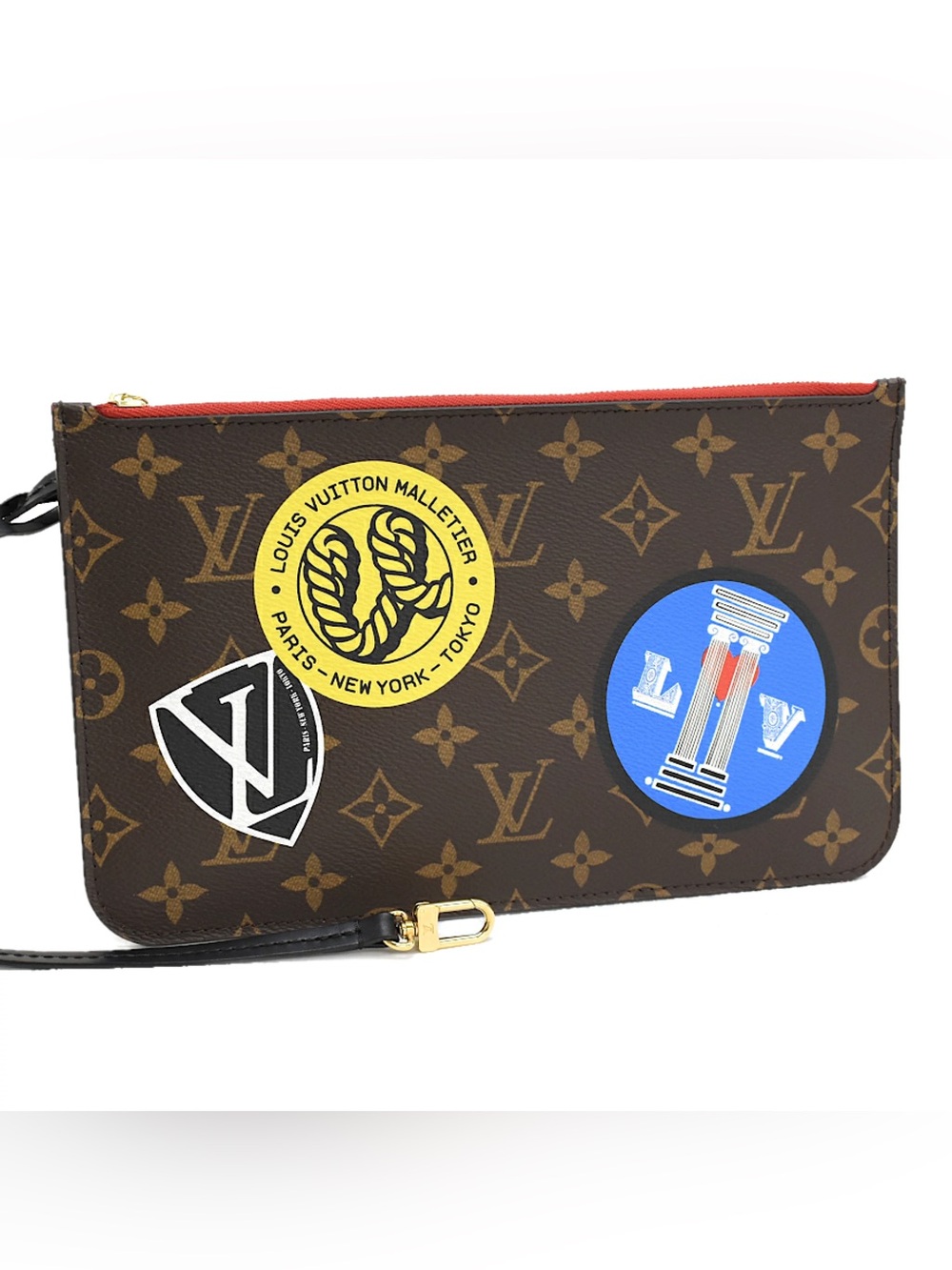 Auth NEW LOUIS VUITTON Limited edition World Tour Neverfull MM GM Pochette